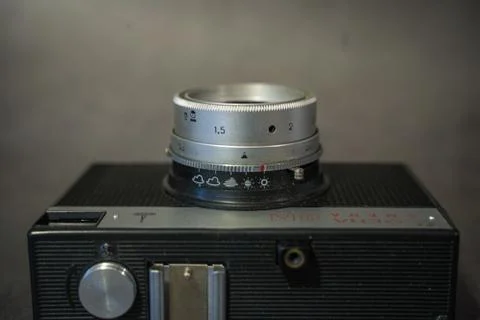 Smena 8M on grey background 写真素材