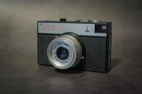 Smena 8M on grey background 写真素材