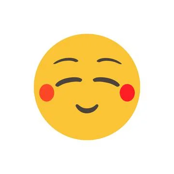 Smile. 3D stylized vector icon. realistic emoticon. 3D emoticon for web. Vector Stock Illustration