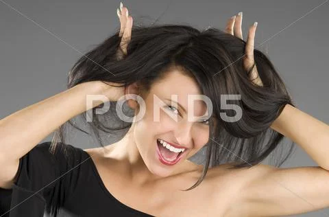 Smile and screaming Stock Photos