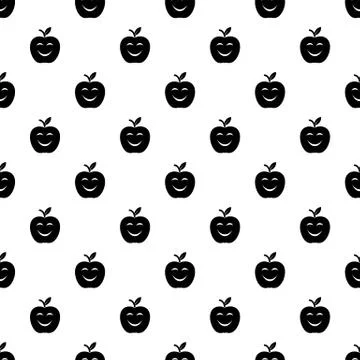 Smile apple pattern vector seamless Stockillustratie