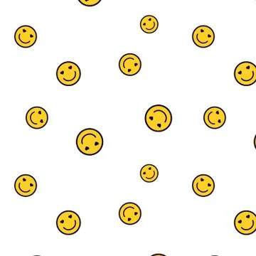 Smile background. pattern of Happy love  face icon . Smiling Emoticon texture Stock Illustration
