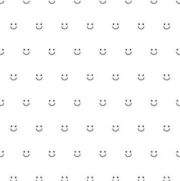 Smile background. seamless pattern of Happy face icon . Smiling Emoticon text Stock Illustration
