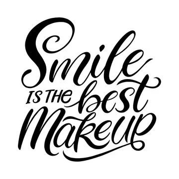 Smile is the best make up 库存插图
