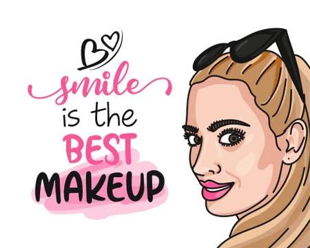 Smile is the best makeup Stock Illustration