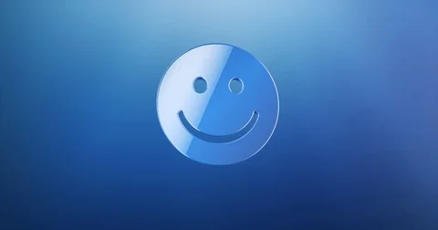 Smile Blue 3d Icon Stock Footage 69806070