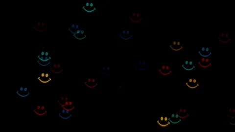 Smile Bokeh Multicolor Lights RACK Stock Footage 84602480