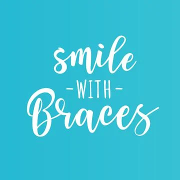 Smile with braces Stock Illustration