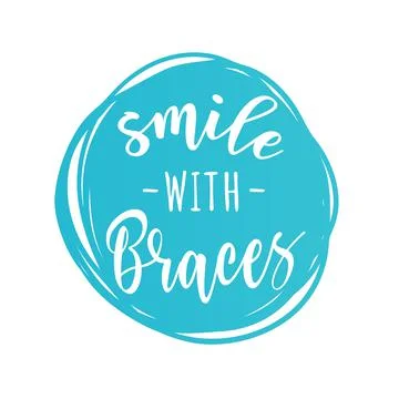 Smile with braces Stock Illustration