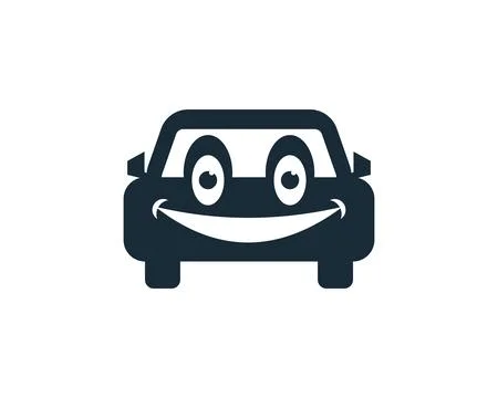 Smile Car Transportation Icon Vector Logo Template Illustration Design Illustrazione stock