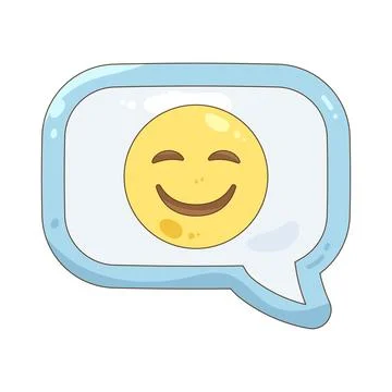 Smile chat bubble Иллюстрация