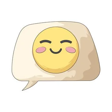 Smile chat bubble illustration Stock Illustration