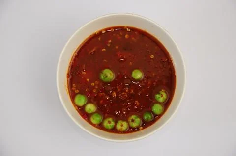 Smile chilli sauce Stock Photos