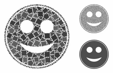 Smile coin Mosaic Icon of Humpy Elements Stock Illustration
