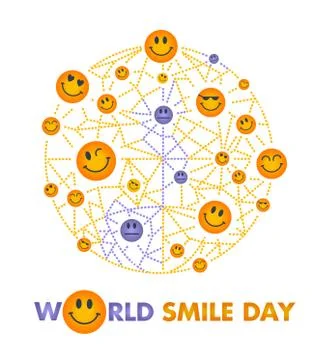 Smile Day white background Stock Illustration