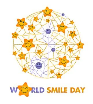 Smile Day white background Stock Illustration