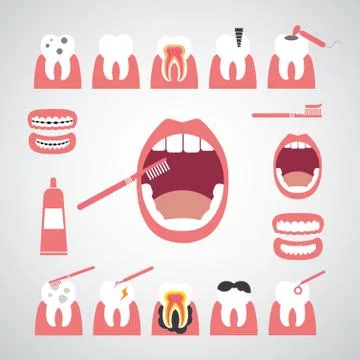 Smile dental vector icon Stock Illustration