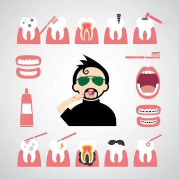 Smile dental vector icon Stock Illustration