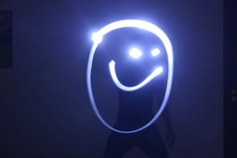 Smile did flashlight Stock Photos