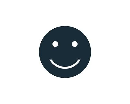 Smile Emoticon Icon Vector Logo Template Illustration Design Stock Illustration