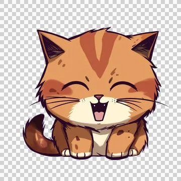 Smile expression cat face 스톡 일러스트