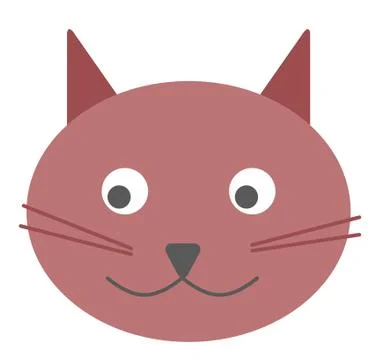 Smile face cat Stock Illustration