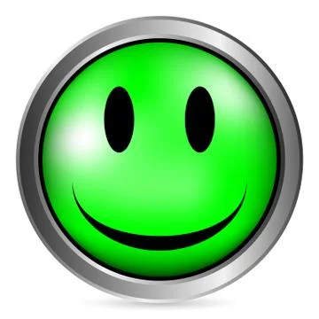 Smile face circle button Stock-Illustration