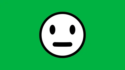 Smile face expression animation on green screen with seamless pattern Stock Footage 270451123