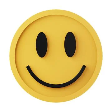 Smile face high quality 3d render illustration icon. Stock Illustration