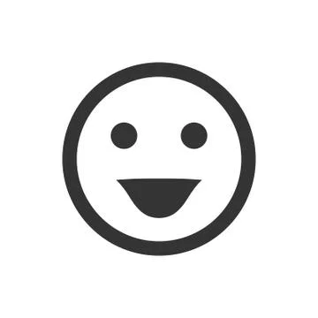 Smile face icon Illustrazione stock