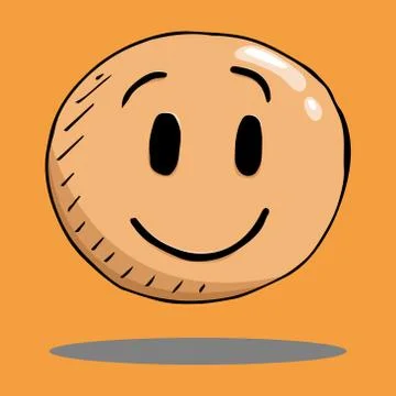 Smile face icon. Vector illustration face with emotions. Hand drawn face with Stock Illustration