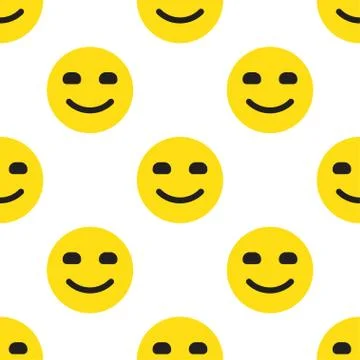 Smile Face Seamless Pattern Illustrazione stock