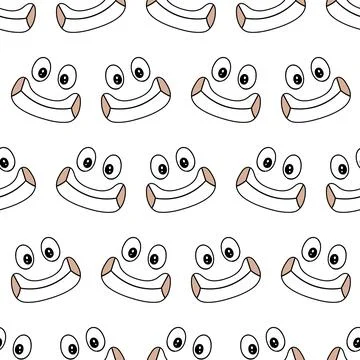Smile face seamless pattern textile print. repeat pattern background design Stock Illustration