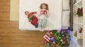 The smile girl lay on the bed and smile near the christmas tree 4k or 4k+ Resolution