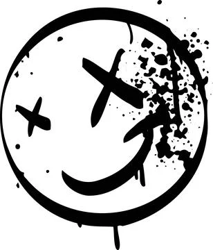Smile graffiti spray. Stock Illustration