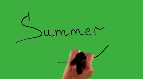 Smile - Hand writing on green screen Stock Footage 33784119