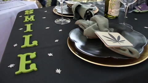 Smile, Hemp Leaf Table Stock Footage 150803209