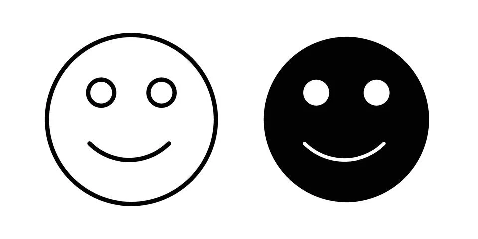 Smile icon Illustration set. Vector Eps10 for apps Stock Illustration