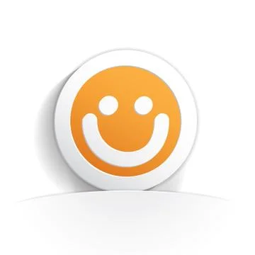 Smile icon paper Stock Illustration