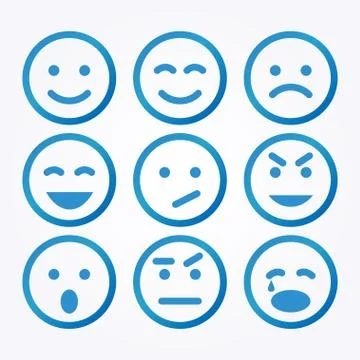 Smile Icon Set Stock Illustration
