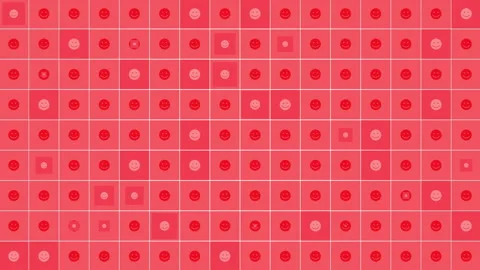 Smile icons pattern on network background Stock Footage 168665707