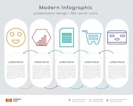 Smile infographics design Stock Illustration