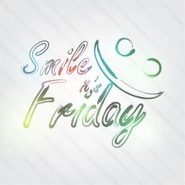 Smile it's friday typography 스톡 일러스트
