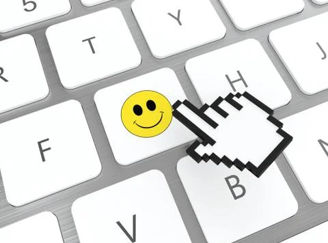 Smile on keyboard Stock Illustration