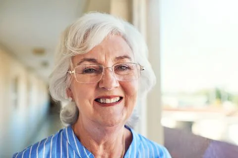 Smile, life is a beautiful thing. Cropped shot of a senior woman at home. Stock Photos