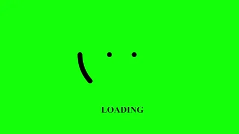 Smile loading icon animated on green background Stock Footage 306751814