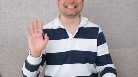 Smile man wave Stock-Footage 266501566