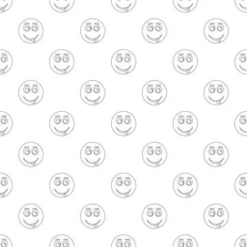 Smile pattern seamless Stock Illustration