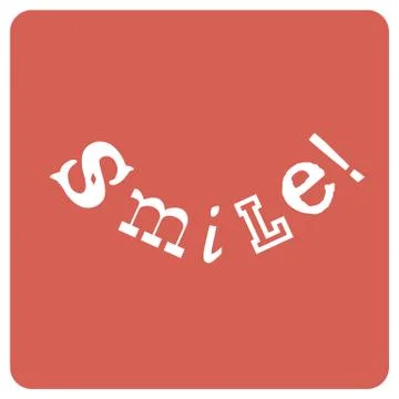 Smile! positive emotions concept, vector Illustrazione stock