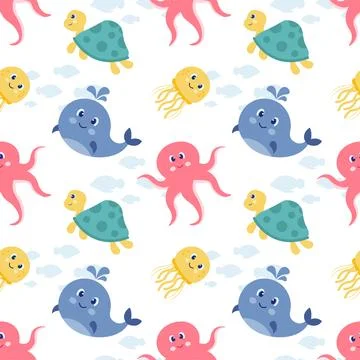 Smile Seamless Pattern Design Illustration with Smiling Character and Happi.. Stock Illustration